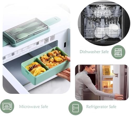 JENAGREN Bento Box Lunch Container, Stackable 2 Layers Meal Prep Salad