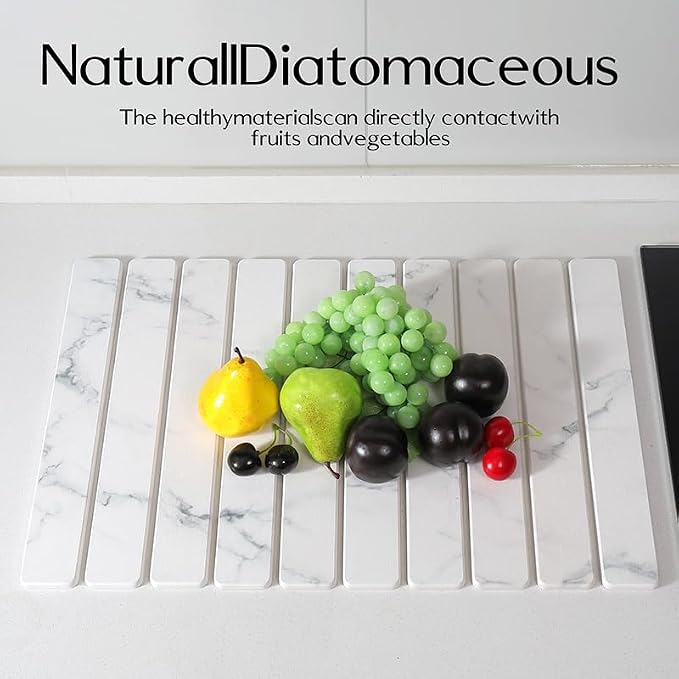 Dish Drying Mats, Large 24x16 Inch Diatomaceous Earth Drying Mat / - Image 7