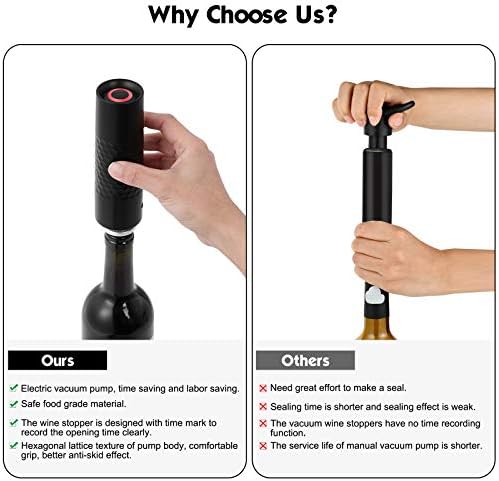 Electric Wine Pump Set, Wine Saver Pump Vacuum Stoppers