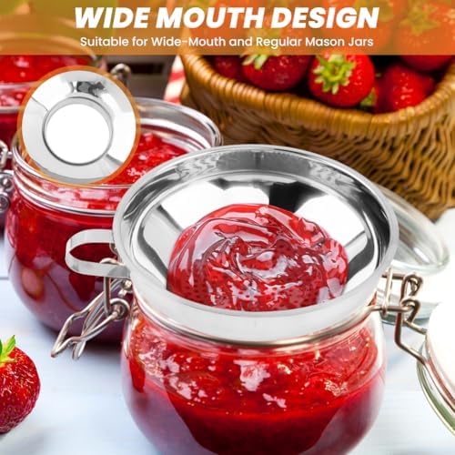 Stainless Steel Canning Funnels for Filling Mason Jars, Wide Mouth