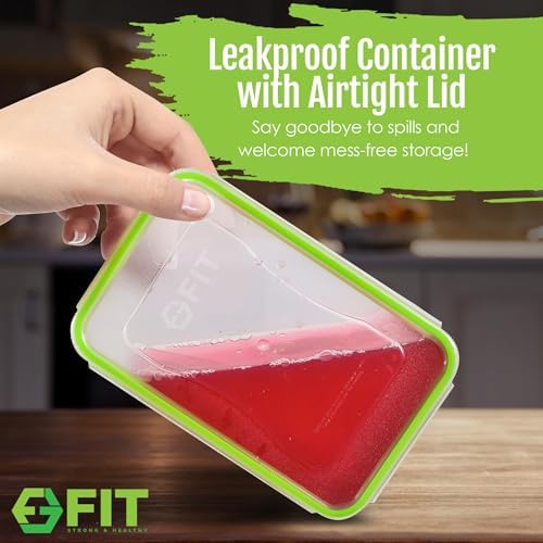 Bento Box for Kids & Adults, 3 Pack, Clear, 39 oz