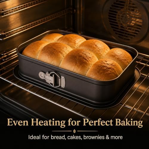 2 PCS Rectangle Cake Pan, 14 x 9 Inch Springform Cheesecake Pan