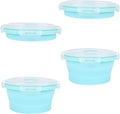 2pcs Collapsible Dog Bowls, Silicone Food & Water Travel Bowl with Lid