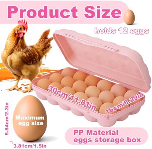 PhantomSky Egg Holder, 18 Eggs, Pink