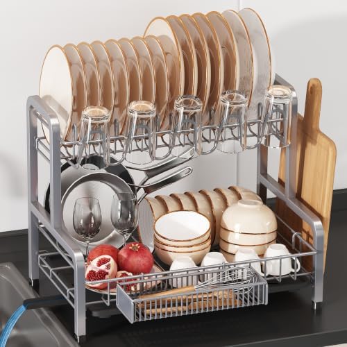 MAJALiS Dish Drying Rack with Drainboard