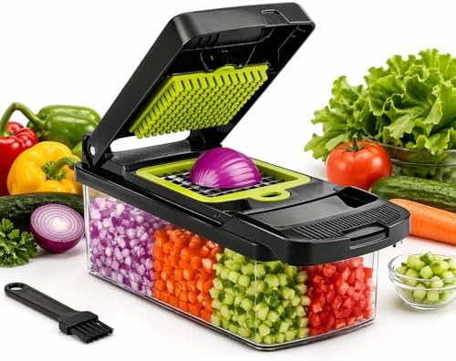 Vegetable Chopper and Food Dicer with Storage Container