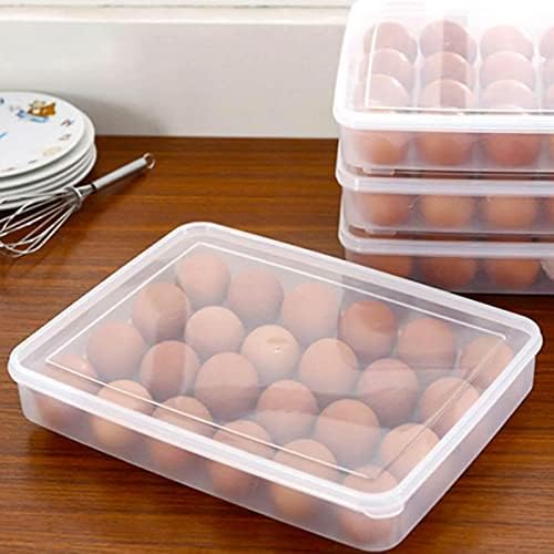 4 Pack Deviled Egg Containers with Lid, Plastic Egg Storage Container