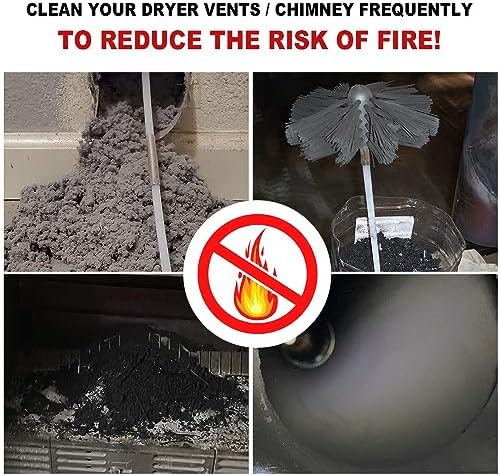 Particle Furnace Cleaning Brush, 4"/6" Brush,Chimney Brush,Dryer Vent