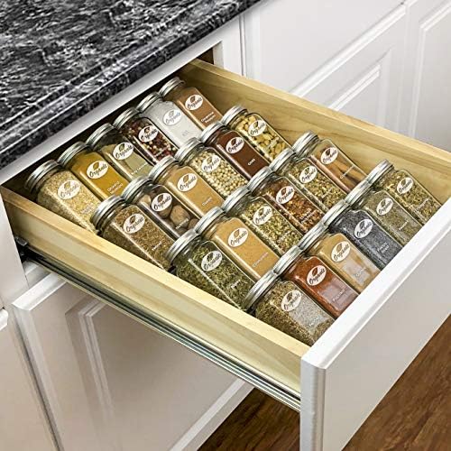 LYNK PROFESSIONAL® Spice Drawer Organizer - Heavy Gauge Steel 4 Tier