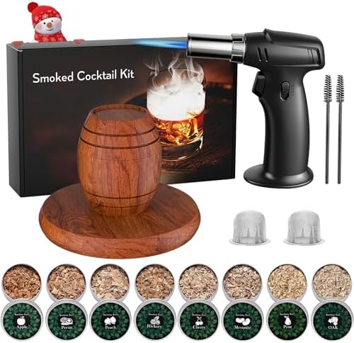 Whiskey Smoker Kit with Torch, Birthday Gifts for Him, Men, Dad