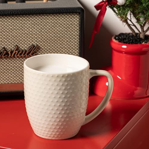 16 oz Coffee Mugs Set of 4, Porcelain Coffee Cups Ceramic, Farmhouse