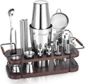 KITESSENSU Boston Shaker Set with Stand | Complete 24-Piece Bartender