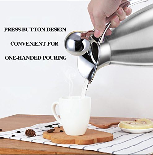 Sumerflos 68 Oz Stainless Steel Coffee Thermal Carafe/Double Walled