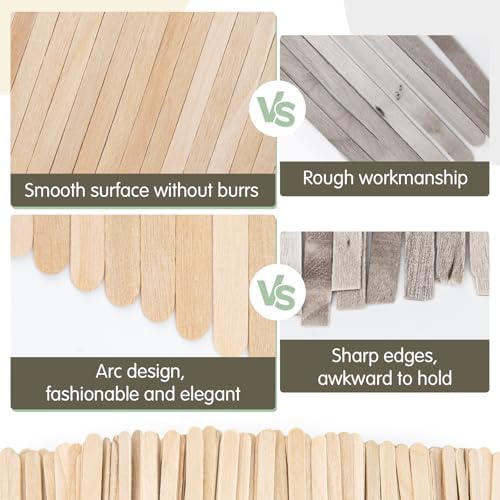 WISYOK 1000Pcs 7 Inch Coffee Stirrers, Birch Wood