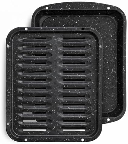 Broiler Pan for Oven Nonstick 16.75” x 13” Ceramic Coated - Broiling