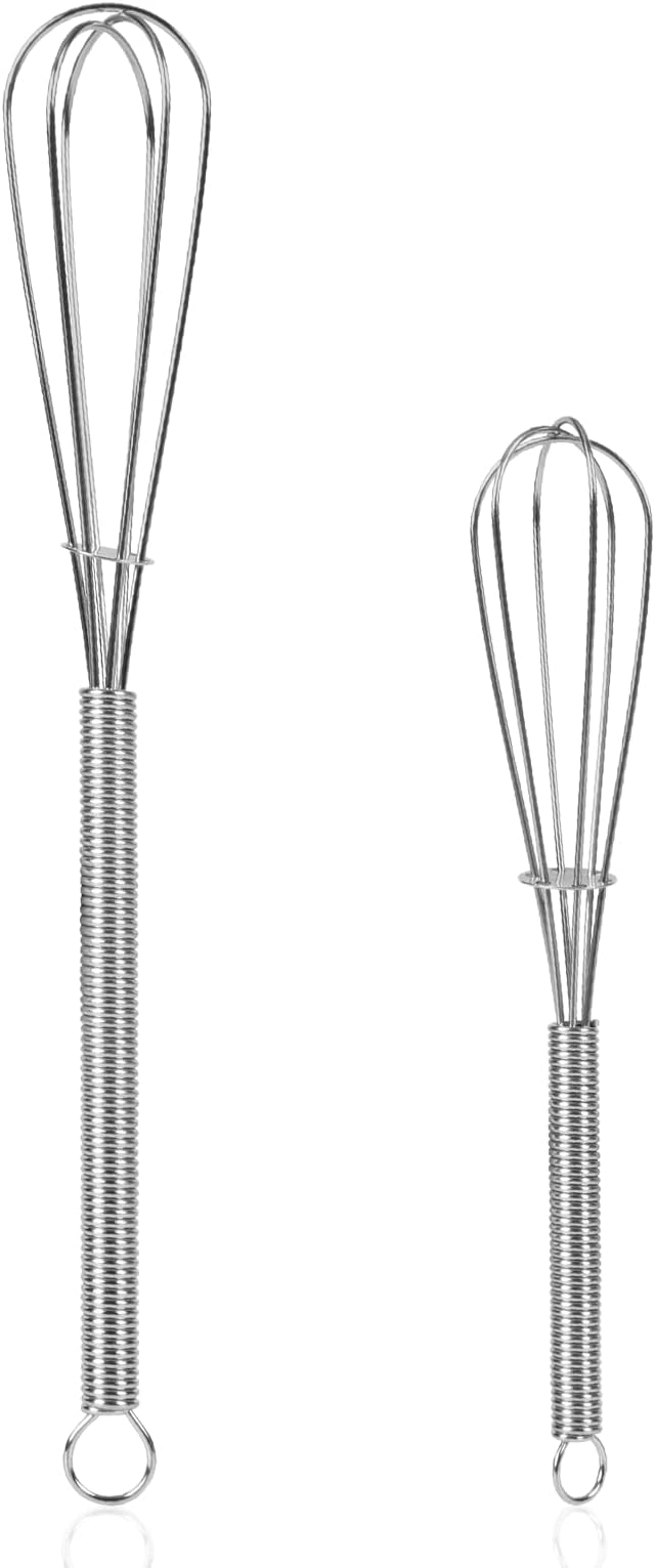NileHome Mini Whisks Stainless Steel Whisk Set 5" 7" Kitchen Small Wisk Balloon by NileHome