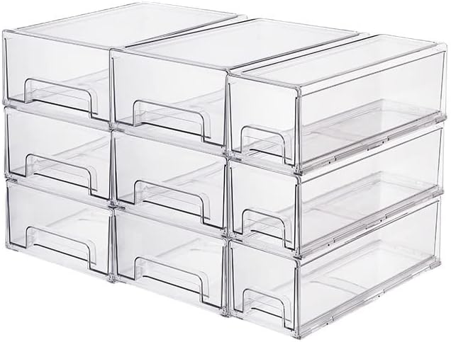 W.C.I. Fridge Drawers - Clear Stackable Pull Out Refrigerator