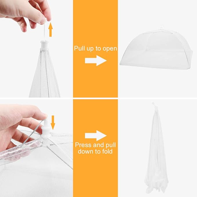 SPANLA Mesh Food Covers, 8 Pack Large and Tall Food Covers - Image 3