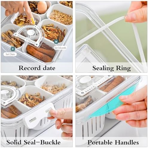 MANO Divided Snackle Box Charcuterie Container with 3 Compartment