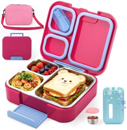 Stainless Steel Bento Lunch Box with Insulated Bag