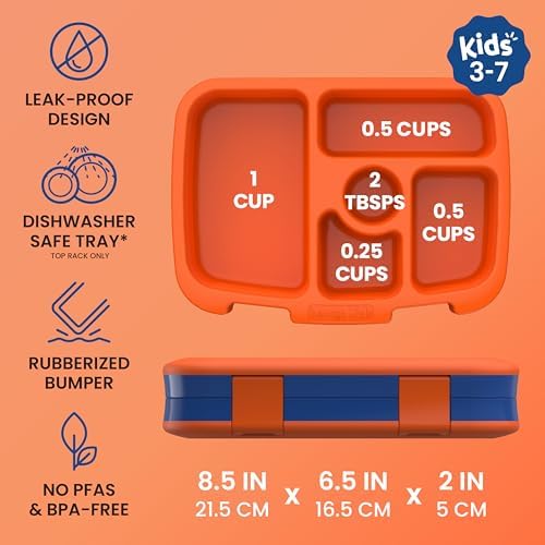 Bentgo Kids Prints Leak-Proof 5-Compartment Bento Lunch Box