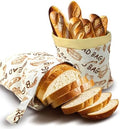 2-Pack Reusable Beeswax Bread Bags, XL Organic Cotton