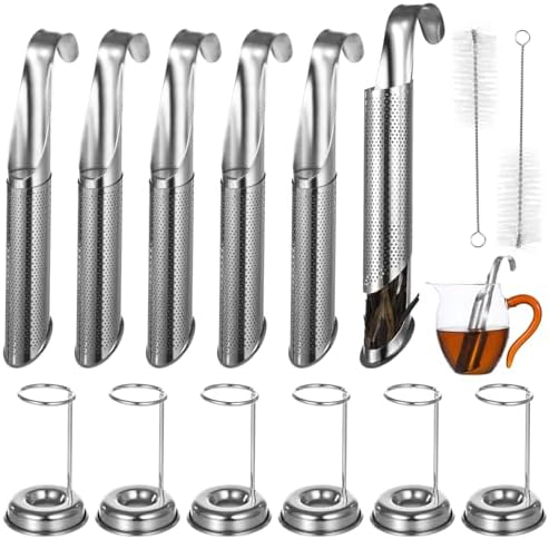 6 Pack Stainless Steel Tea Infuser Set - Fine Mesh for Loose Leaf Tea