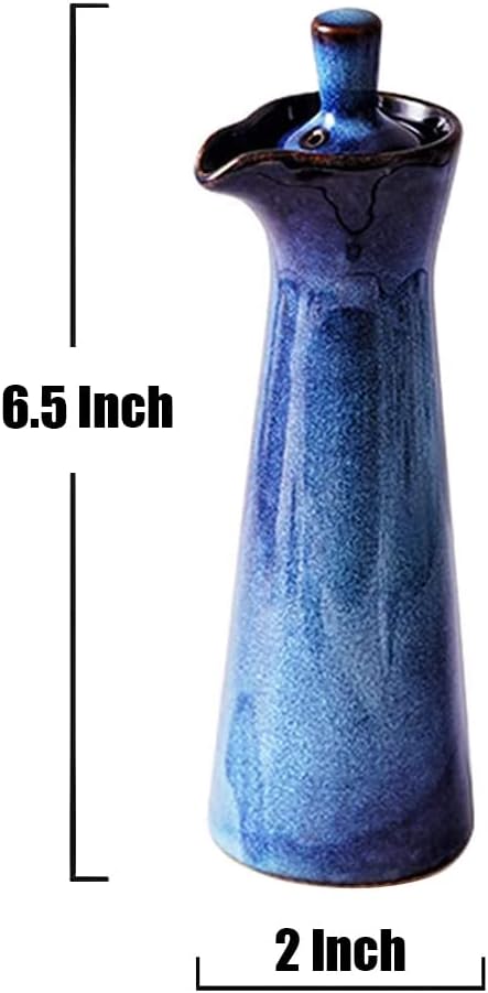 Small Ceramic Olive Oil Dispenser Bottle for Storage Of Oil, Vinegar