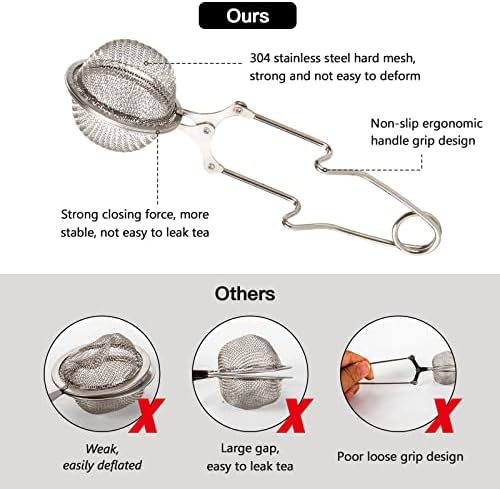 Snap Ball Tea Strainer, Exptolii 2 Pack Stainless Steel Tea Infuser