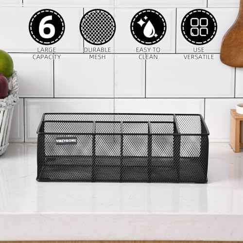 Paper Plate Organizer for Countertop, Black