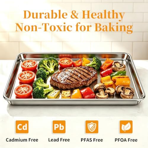 Stainless Steel Baking Sheet Set,Stainless Steel Cookie Sheets For