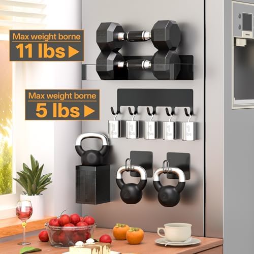 DTUQYX Magnetic Spice Rack for Refrigerator, Clear, 8 Pack