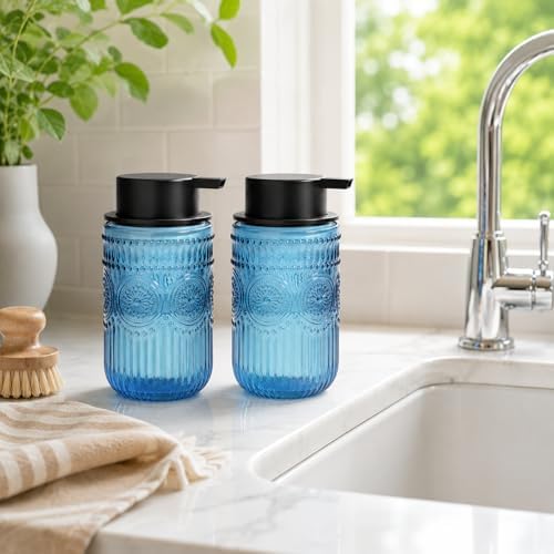 Glass Foaming Hand Soap Dispenser, Refillable Glass Foam Soap