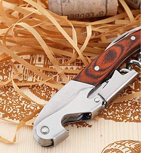 Waiter Corkscrew Wine Key for Bartenders Set of 3,With Long Rosewood