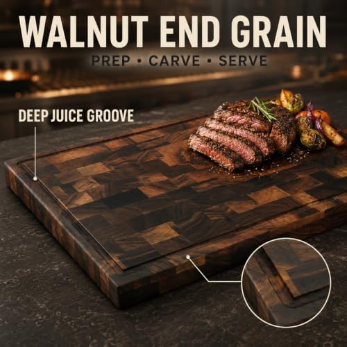 6-Pack Walnut End Grain Cutting Boards, 16.5-Inch