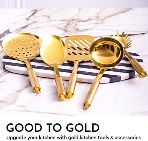 Styled Settings Gold Cooking Utensils Set, 5-Piece
