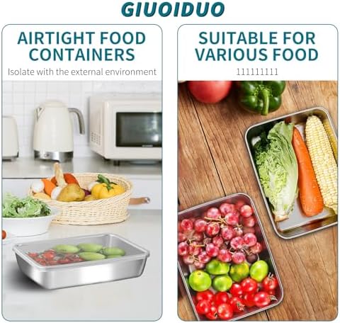 GIUOIDUO stainless steelFood Storage Containers setsstorage box with