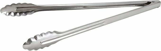 Winco Coiled Spring Medium Weight Stainless Steel Utility Tong by Winco