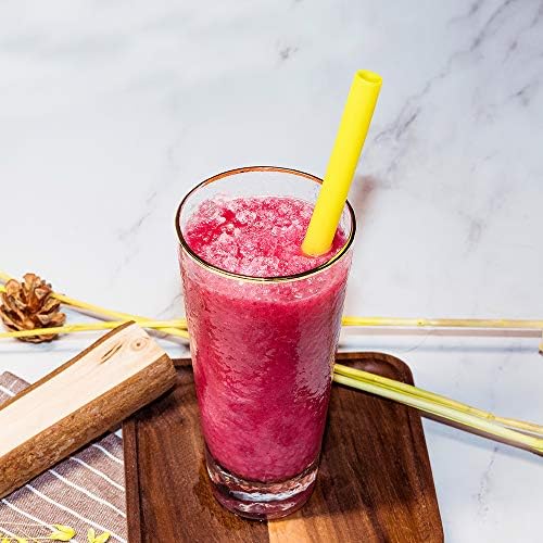 Mcool Silicone Straws 8Pcs Straight Smoothies straws for 30&20 oz