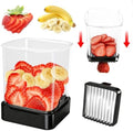 Fruit Slicer Cup with 304 Stainless Steel Blade, Black