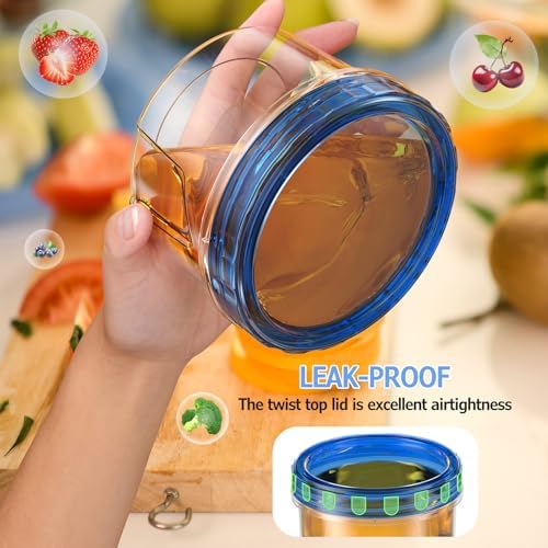 6 Pack 16 OZ Freezer Storage Containers with Twist-Top Lids