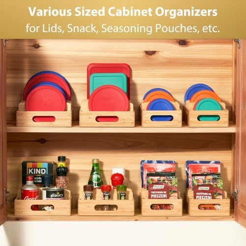 Umilife Small Bamboo Seasoning Packet & Tumbler Lid Organizer in
