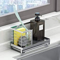 Kitchen Dish Soap and Brush Holder, SUS 304 Stainless Steel