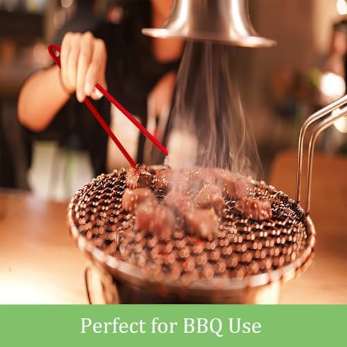3PCS Silicone Cooking Tongs Set, 11.4 Inch, Black Grey Red