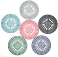 6 Pack Show Drain Hair Catcher Kitchen Sink Drain Strainer Bathtub