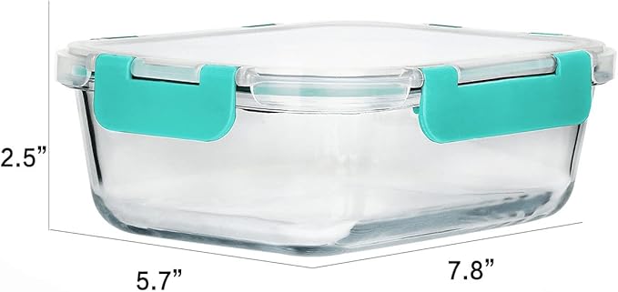 MCIRCO 8-Pack 30 oz Glass Meal Prep Containers - Image 2