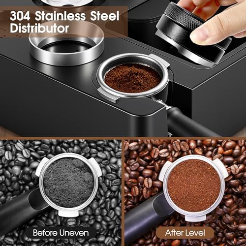 Reoszeank 54mm Espresso Accessories Kit, Tamping Station, Knock Box