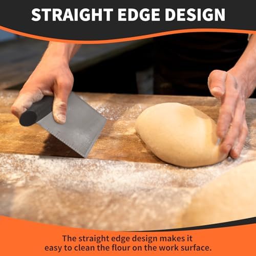 ALLTOP Bench Scraper & Chopper for Kitchen, 1 Pack, Black