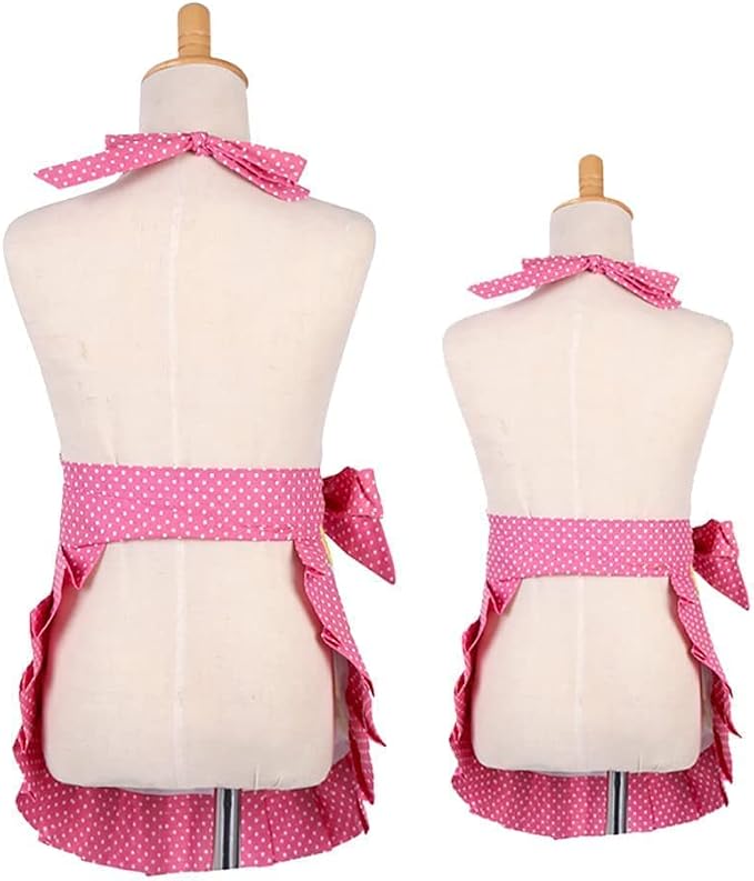 G2PLUS Apron for Women with Pockets, Extra Long Ties Cotton Apron Perfect for - Image 3