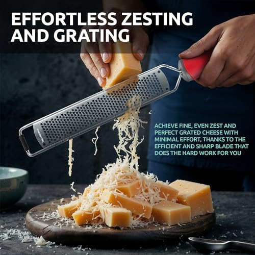 Lemon Zester & Parmesan Cheese Grater - Premium Citrus Zester Graters